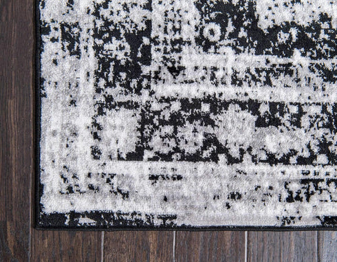 Unique Loom Sofia Collection Area Rug - Salle Garnier, 2' 2" x 3' 1", Black/Ivory Rectangle