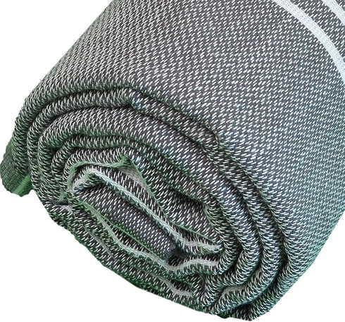 Bersuse Towels Anatolia XL Beach Blanket Throw Blanket, 100% Cotton, 61x82 Inches, Anthracite