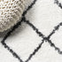 JONATHAN Y MOH410A-3 Cami Moroccan Style Diamond Shag Indoor Area Rug, White/Gray, 3 X 5