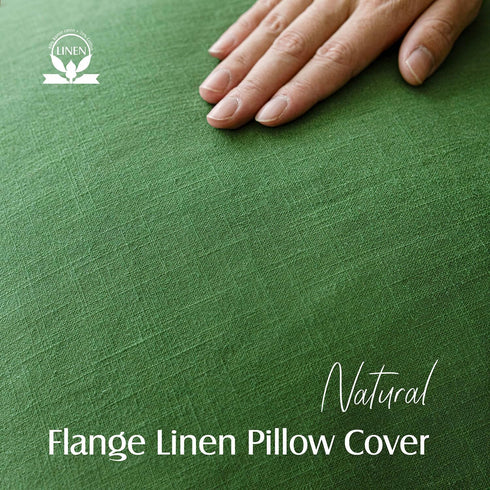 Pack 2, 20 20 Inch Foindtower of Decorative Linen Soild Throw Pillow Covers Soft Accent Euro Cushion Case Boho