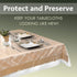 Elaine Karen Clear Plastic Table Cover Protector, 100% Waterproof, 54" x 72" Rectangle