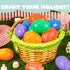 72 3.15" JOYIN Pcs Plastic Iridescent Printed Bright Easter Eggs Tall for Easter Hunt, Basket Stuffers Fillers