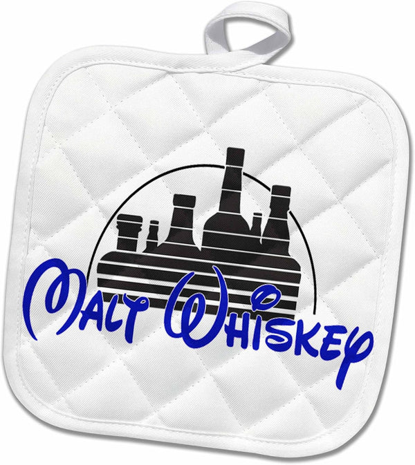 3D Rose Malt Whiskey Pot Holder, 8 x 8