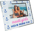 Pavilion Gift Company Nauti Girls Have More Fun - 4x6 Beach/Lake House Friend Picture Frame, Blue