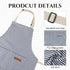 Stripes Kids Apron - Adjustable Kids Cooking Aprons with 2 Pockets, Cute Aprons for Boys and Girls Cooking