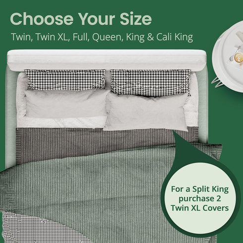 SafeRest Sleepure 100% Waterproof Twin Size Mattress Protector, Quilted with Bamboo Viscose