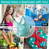 BeeGreen 12 Pack Reusable Grocery Bags Lightweight Durable Shopping Bags Washable Foldable Xlarge Classic Geometric