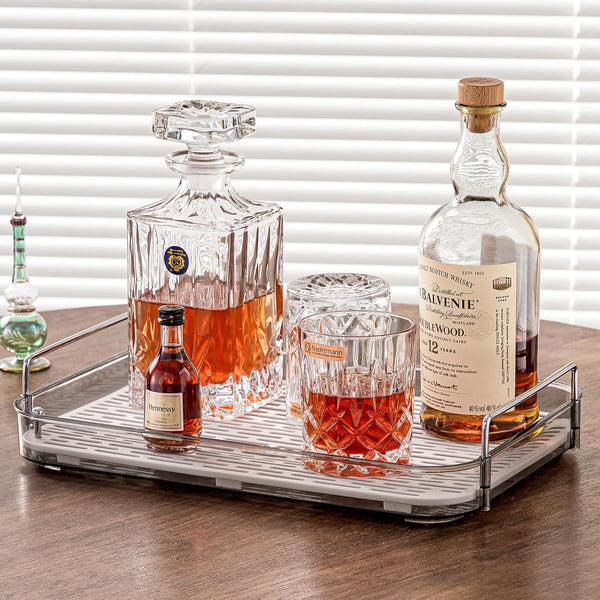 Coffee Bar Accessories,Station Organizers,Large Capacity Storage with Drain Board,Whisky Tray,Mug Tea Cup