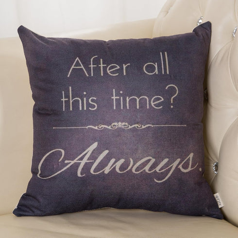 Retro Vintage Motivational Sign - After All This Time Always Inspirational Quote Throw Pillow Case (Gray Brown, 18" x