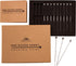 A Bar Above 12-Piece Stainless Steel Cocktail Picks - Short Reusable Garnish Sticks for Drinks, Appetizers, Martinis,