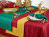 SARO LIFESTYLE 6081.G70S Scintillio Collection Checkered Polyester Holiday Tablecloth, 70", Green