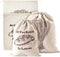Linen Bread Bags, Pack of 4 Large and Extra Large Reusable Drawstring Bags for Homemade Artisan Bread Storage