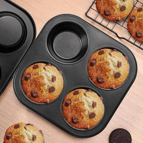 Air Fryer Muffin Pan, 2 Pack Cupcake Molds for Toaster Oven, Nonstick Baking Pan for Counter Top Oven