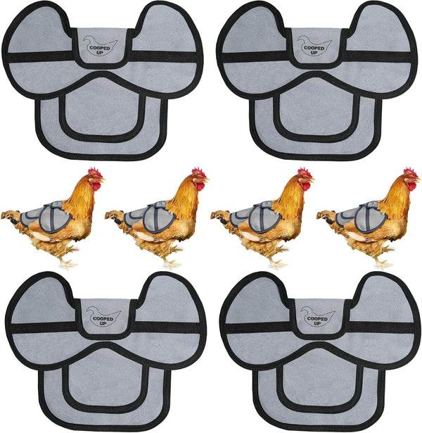COOPED UP Canvas Chicken Saddle for Medium-Large Hens with Larger Wing Cover