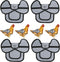 COOPED UP Canvas Chicken Saddle for Medium-Large Hens with Larger Wing Cover