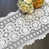USTIDE Handmade Crochet Table Runner White 15.7"x47" Rectangular Cotton Lace Table Runners