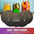 JAR HEADS Rubber Jar Opener Gripper Pad, 5 Pack - Thick 5 Inch Grippers for Weak Hands & Seniors