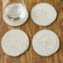 Stylish Gray Braided Corded Coaster Set of 4 (4" Round)