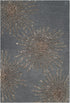 SAFAVIEH Soho Collection Accent Rug, 2' x 3', Dark Grey & Silver, Handmade Starburst Wool & Viscose for High Traffic