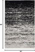 2'6" 4', (ADR113A) SAFAVIEH Adirondack Collection Accent Rug - x Silver & Black, Modern Ombre Design, Non Shedding