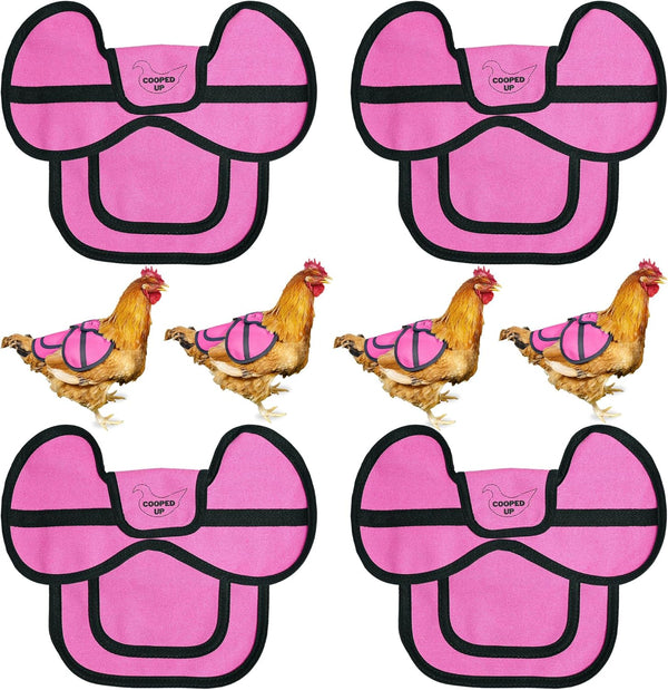 COOPED UP Canvas Chicken Saddle for Medium-Large Hens with Larger Wing Cover