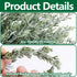 Watayo 60 Pcs Artificial Christmas Snow Pine Branches with Red Berry Stems, Snowy Faux Greenery Norfolk Pine Cypress