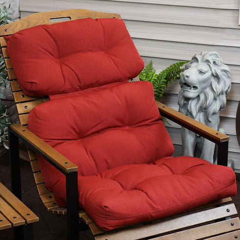 23 Inches 47 Inches 300 Sunnydaze Tufted High Back Chair Cushion - Wide x Long - D Olefin Fabric with Polyester Fill