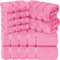 YRALY 8 Piece Luxury Towel Set, 600 GSM Ring Spun Cotton, Soft &