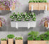 Y&M Adjustable Brackets for Window Boxes Planters, 4 Pack Universal Outdoor Hanging Brackets, White Steel.