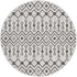 Unique Loom Outdoor Trellis Collection Area Rug - Tribal Trellis (3' 3" Round, Gray/ Black) by Unique Loom