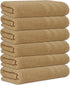 Cinara Bed & Bath Set 6 24" 50" 100% Large Bath Towels of x Cotton Terry Durable, Soft & Quick Dry Beige Multipurpose