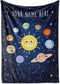 Custom Space Blanket for Kids | Warm Fleece Throw Blanket | Space