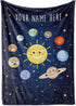 Custom Space Blanket for Kids | Warm Fleece Throw Blanket | Space