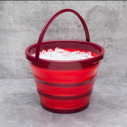 Cambridge Robert Irvine 10-Quart Collapsible Ice Bucket, 1 Count, Red