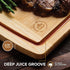 Extra-Large 18 Inch Cutting Board - Bamboo Wood with Deep Juice Groove - Charcuterie & Chopping Butcher Block for Meat