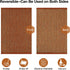 LEEVANG Small Bathroom Rug, 2' x 3' Washable Woven Low Profile Terra Reversible Mat for Home Decor