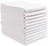 KAF Home Set of 12 White Flat Flour Sack Embroidery/Craft Kitchen Towels,