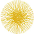 SARO LIFESTYLE Adalynn Collection Straw Design Placemats Set of 4, 15" Yellow