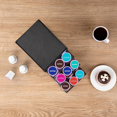 Restaurantware Restpresso Multi-Tier Coffee Capsule Drawer 8.5 x 8.5 x 7 Inch, Holds 36 K-Cups, Heavy-Duty Organizer