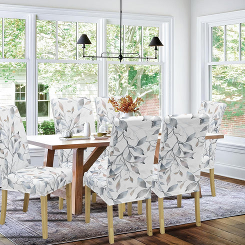 Set 6, Dining Chair Covers, Dining Room Chair Cover of Stretch Kitchen Chair Covers, Detachable Washable Chair Cover