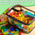 4 Packs Clear Toy Storage Bags, 9.4 x 6.7 x 4.3 Inch Transparent PVC Organizing Bags with Zipper for Small Toys (Black)
