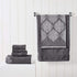 6 Set Modern Threads Piece Reversible Yarn Dyed Jacquard Towel Artesia Damask Platinum
