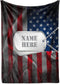Ships Next Day, Made in USA - Personalized American Flag, Dog Tags