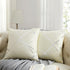 GIGIZAZA Decorative Couch Pillow Covers, Set of 2, 24 x 24 White Thick Cushion Pillows for Sofa
