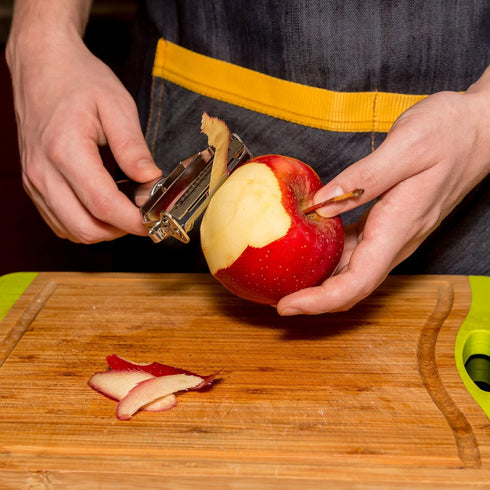 Deiss PRO Dual Julienne Peeler & Vegetable Peeler - Non-slip Handle, Y Peeler for Veggie Noodles