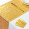 ShinyBeauty Gold Table Runners 2 Packs, 12inx108in Sequin Glitter Table Runner for Weddings, Fall Table Decor