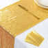 ShinyBeauty Gold Table Runners 2 Packs, 12inx108in Sequin Glitter Table Runner for Weddings, Fall Table Decor