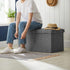 30 Inches 21 660 lb, ULSF001G01 SONGMICS Mazie Collection - Ottoman Storage Bench, Gal. Folding Chest with Breathable