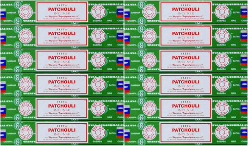 Satya Nag Champa Patchouli Incense Sticks, 12 Count