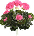 Vickerman Everyday Artificial Pink Geranium Bush 15.25" - Premium Faux Floral Decor for Weddings or Everyday